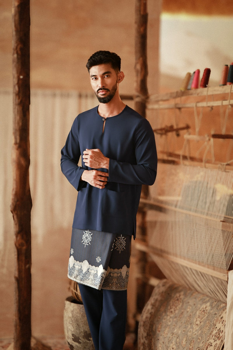 The Asal Kita Men Baju Melayu Teluk Belanga - Navy