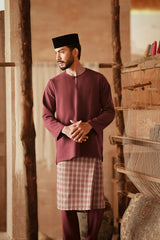 The Asal Kita Men Baju Melayu Teluk Belanga - Royal Burgundy