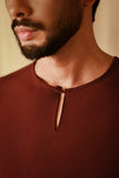 The Asal Kita Men Baju Melayu Teluk Belanga - Royal Burgundy