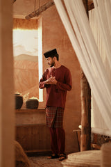 The Asal Kita Men Baju Melayu Teluk Belanga - Royal Burgundy