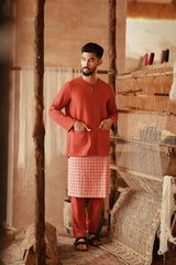 The Asal Kita Men Baju Melayu Teluk Belanga - Spice Red