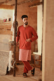 The Asal Kita Men Baju Melayu Teluk Belanga - Spice Red