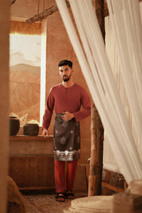 The Asal Kita Men Baju Melayu Teluk Belanga - Spice Red