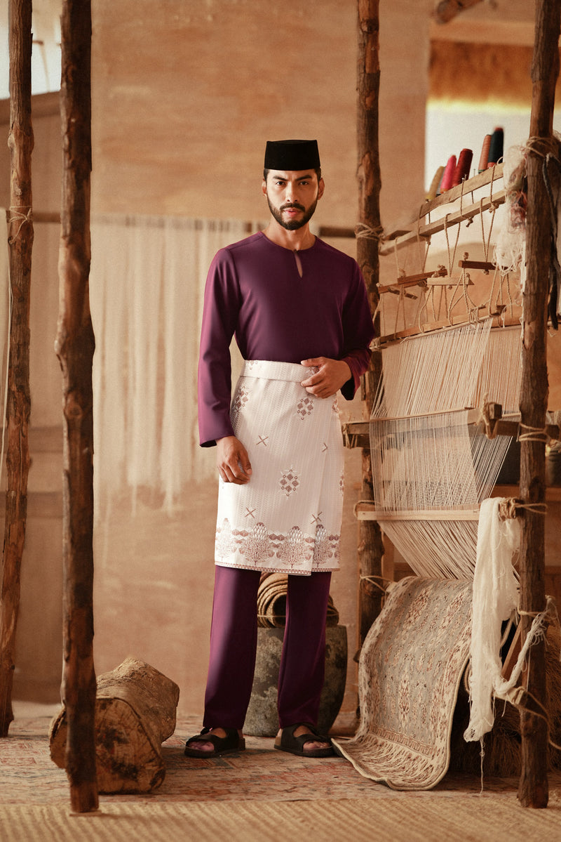 The Asal Kita Men Baju Melayu Teluk Belanga - Purple Manggis