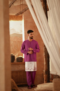 The Asal Kita Men Baju Melayu Teluk Belanga - Deep Fuchsia