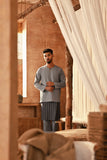 The Asal Kita Men Baju Melayu Teluk Belanga - Stone Grey