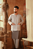 The Asal Kita Men Baju Melayu Teluk Belanga - Stone Grey