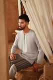 The Asal Kita Men Baju Melayu Teluk Belanga - Stone Grey