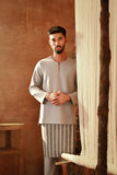 The Asal Kita Men Baju Melayu Teluk Belanga - Stone Grey