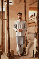 The Asal Kita Men Baju Melayu Teluk Belanga - Stone Grey