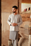 The Asal Kita Men Baju Melayu Teluk Belanga - Stone Grey