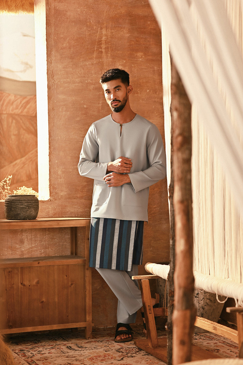 The Asal Kita Men Baju Melayu Teluk Belanga - Grey