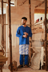 The Asal Kita Men Baju Melayu Teluk Belanga - Classic Blue
