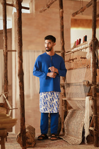 The Asal Kita Men Baju Melayu Teluk Belanga - Classic Blue