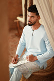 The Asal Kita Men Baju Melayu Teluk Belanga - Baby Blue