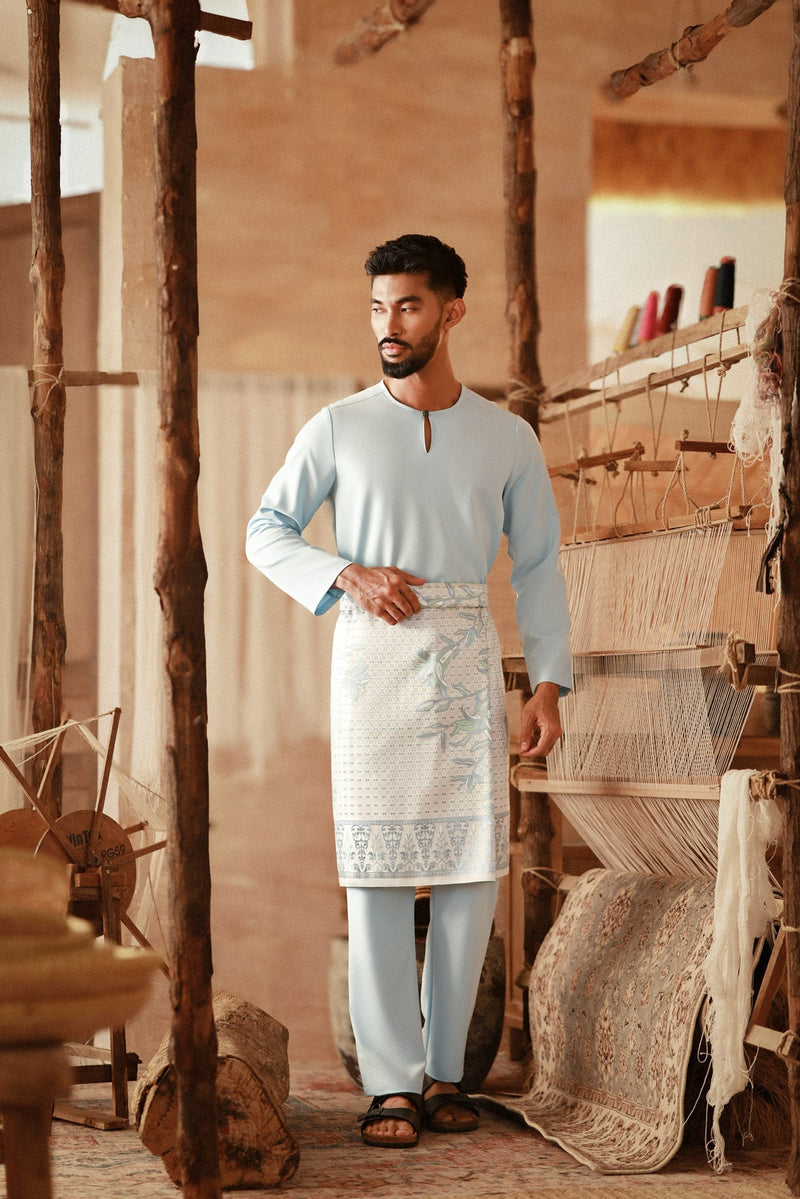 The Asal Kita Men Baju Melayu Teluk Belanga - Baby Blue
