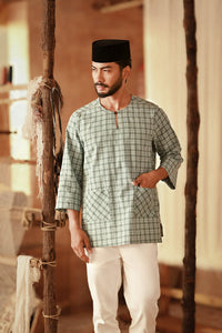 The Asal Kita Men 3/4 Sleeve Kurta - Mintgrid