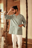 The Asal Kita Men 3/4 Sleeve Kurta - Mintgrid