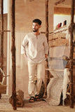 The Asal Kita Men 3/4 Sleeve Kurta - Earthwoven