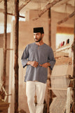 The Asal Kita Men 3/4 Sleeve Kurta - Boxy Blue