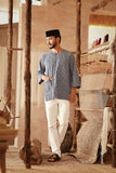 The Asal Kita Men 3/4 Sleeve Kurta - Boxy Blue