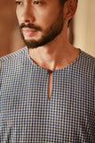 The Asal Kita Men 3/4 Sleeve Kurta - Boxy Blue