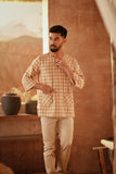 The Asal Kita Men 3/4 Sleeve Kurta - Sand Canvas