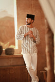The Asal Kita Men 3/4 Sleeve Kurta - Olivine