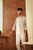 The Asal Kita Men 3/4 Sleeve Kurta - Olivine