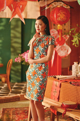 The Fei Yang Women Flutter Sleeves Cheongsam Dress - Ancestry