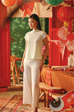 The Fei Yang Women Embroidered Cheongsam Top - Glam Baby Mint