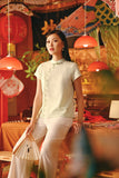 The Fei Yang Women Embroidered Cheongsam Top - Glam Baby Mint