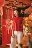 The Fei Yang Women Classic Cheongsam Top - Glam Red