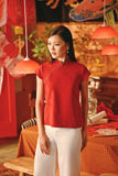 The Fei Yang Women Classic Cheongsam Top - Glam Red