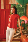 The Fei Yang Women Classic Cheongsam Top - Glam Red
