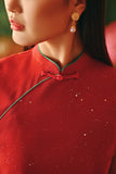 The Fei Yang Women Classic Cheongsam Top - Glam Red