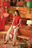 The Fei Yang Women Classic Cheongsam Top - Glam Red