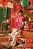 The Fei Yang Men Sleek Sleeve Oriental Shirt - Deep Fuchsia