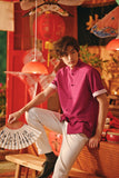 The Fei Yang Men Sleek Sleeve Oriental Shirt - Deep Fuchsia