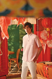 The Fei Yang Men Classic Knot Oriental Shirt - Coral Blush