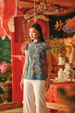 The Fei Yang Women Flutter Sleeves Cheongsam Top - Mandarin