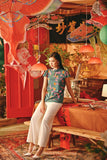 The Fei Yang Women Flutter Sleeves Cheongsam Top - Mandarin