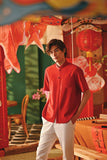 The Fei Yang Men Classic Knot Oriental Shirt - Red