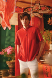 The Fei Yang Men Classic Knot Oriental Shirt - Red