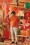 The Fei Yang Men Sleek Sleeve Oriental Shirt - Orange