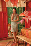 The Fei Yang Women Puff Sleeve Cheongsam Dress - Bloom Lane