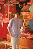 The Fei Yang Men Classic Knot Oriental Shirt - Baby Lavender