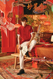 The Fei Yang Men Sleek Sleeve Oriental Shirt - Rumba Red