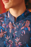 The Fei Yang Men Cord Knot Oriental Shirt - Dream
