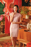 The Fei Yang Women Flowy Cheongsam Dress - Glam Coral Blush